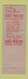 Matchbook Cover - Trust Worthy Drug Stores