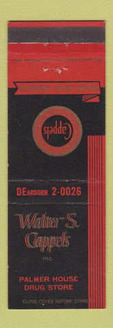 Matchbook Cover - Walter Cappels Palmer House Drug Store