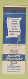 Matchbook Cover - Monroe Drug Store Rochester? NY