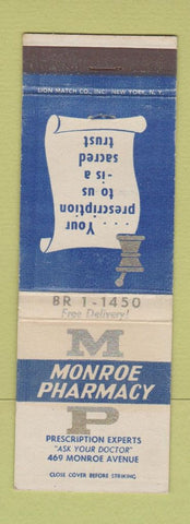 Matchbook Cover - Monroe Drug Store Rochester? NY