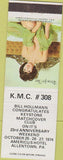 Matchbook Cover - Keystone Match Club Allentown PA pinup