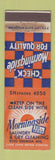 Matchbook Cover - Morningside Laundry Dry Cleaning WEAR