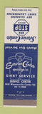 Matchbook Cover - One Stop Service Center Dry Cleaning Cleveland Heights OH