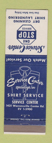Matchbook Cover - One Stop Service Center Dry Cleaning Cleveland Heights OH