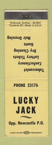 Matchbook Cover - Lucky Jack Tobacco Newcastle Australia