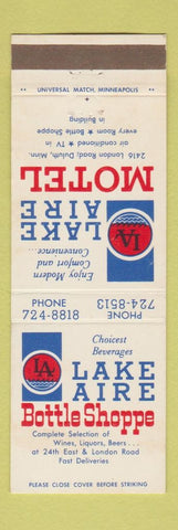Matchbook Cover - Lake Aire Bottle Shoppe Minneapolis St Paul MN