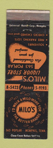 Matchbook Cover - Milo's Liquor Store Memphis TN