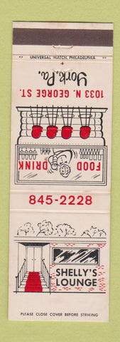Matchbook Cover - Shelly's Lounge York PA