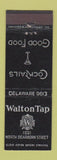 Matchbook Cover - Walton Tap Chicago IL