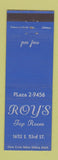 Matchbook Cover - Roy's Tap Room Chicago?