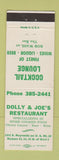 Matchbook Cover - Dolly & Joe's Restaurant Toledo OH