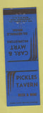 Matchbook Cover - Pickles Tavern Silverdale WA WEAR