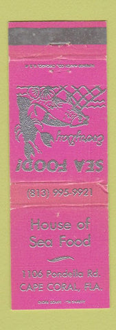 Matchbook Cover - House of Seafood Cape Coral FL  WEAR