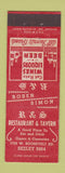 Matchbook Cover - R&S Restaurant Tavern Chicago IL ARROW