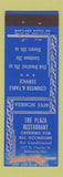 Matchbook Cover - Plaza Restaurant Baltimore MD WORN