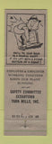 Matchbook Cover - Safety Committee Cedartown Yarn Mills shoes