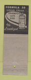 Matchbook Cover - Walgreens Drug Stores Formula 20 Shampoo