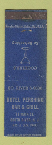 Matchbook Cover - Hotel Pershing Bar Grill South River NJ WEAR