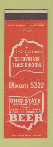 Matchbook Cover - Ohio State Beverage Cleveland OH