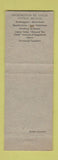 Matchbook Cover - PA Brewery Soft Drink Union BLUE