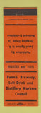 Matchbook Cover - PA Brewery Soft Drink Union ORANGE