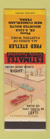 Matchbook Cover - Fred Stetler Painting New Cumberland PA