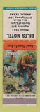 Matchbook Cover - Giles Motel Anson TX WEAR