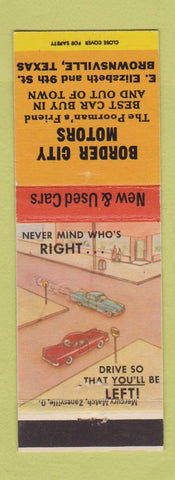 Matchbook Cover - Border City Motors Brownsville TX