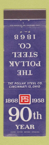 Matchbook Cover - Pollack Steel Cincinnati OH 1958