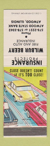 Matchbook Cover - Wilbur Berry Insurance Atwood IL