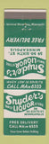 Matchbook Cover - Snyder's Liquor Store Minneapolis MN