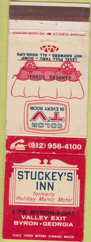 Matchbook Cover - Stuckey's Inn Byron GA