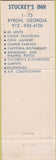 Matchbook Cover - Stuckey's Inn Byron GA
