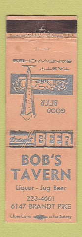 Matchbook Cover - Bob's Tavern WEAR
