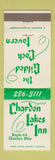 Matchbook Cover - Chardon Lakes Inn OH WEAR