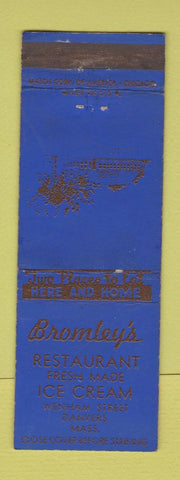Matchbook Cover - Bromley's Restaurant Danvers MA