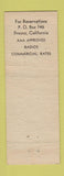 Matchbook Cover - Fresno Motor Lodge Motel CA WEAR