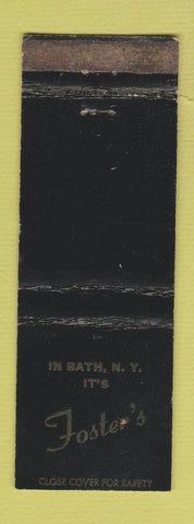 Matchbook Cover - Foster's Bath NY WEAR