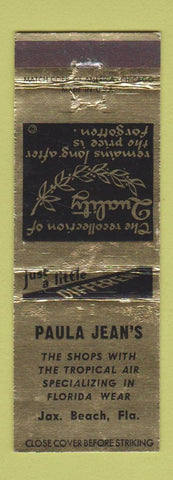 Matchbook Cover - Paula Jean's Jacksonville Beach FL WEAR