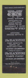 Matchbook Cover - Blackstone Hotel Fort Worth TX Tyler Casa De Palmas McAllen
