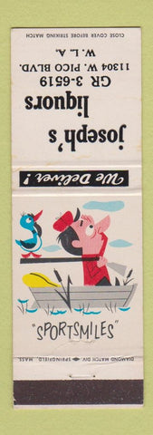 Matchbook Cover - Joseph's Liquors West Los Angeles CA