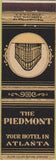 Matchbook Cover - The Piedmont Hotel Atlanta GA
