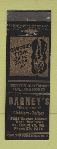 Matchbook Cover - Barney's Men's Clothes St Louis MO WEAR