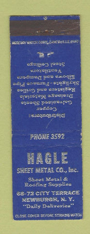 Matchbook Cover - Hagle Sheet Metal Newburgh NY WEAR