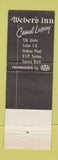Matchbook Cover - Weber's Inn Ann Arbor MI
