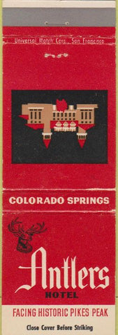 Matchbook Cover - Antlers Hotel Colorado Springs CO