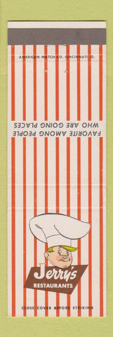 Matchbook Cover - Jerry's Restaurants Fried Chicken