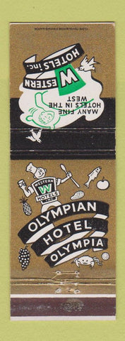 Matchbook Cover - Olympian Hotel Olympia WA Western Hotels