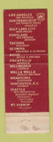 Matchbook Cover - Olympian Hotel Olympia WA Western Hotels