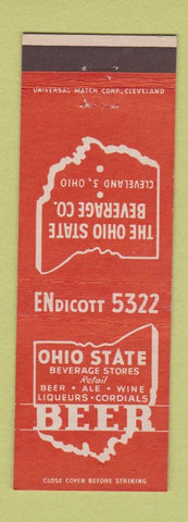 Matchbook Cover - Ohio State Beverage Cleveland OH